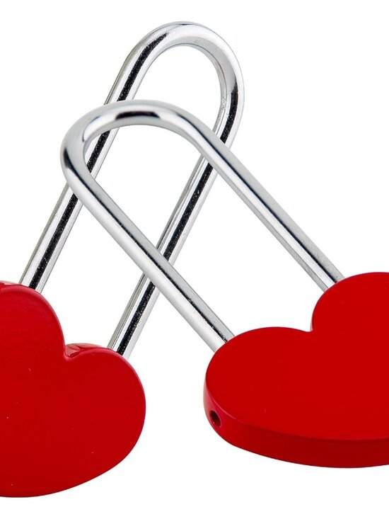 Other - 2PCS 3.5" 50mm Love Lock Heart Padlock,Red Single Heart Wish Lock for Lovers Wed